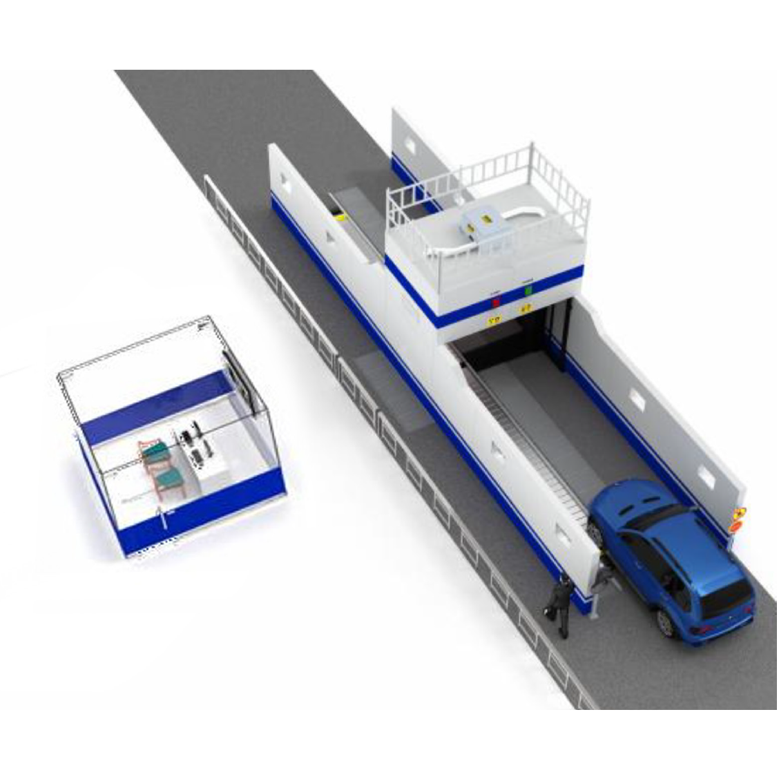 2MX-280300-320KVU Vehicle Inspection System with Conveyor Belt