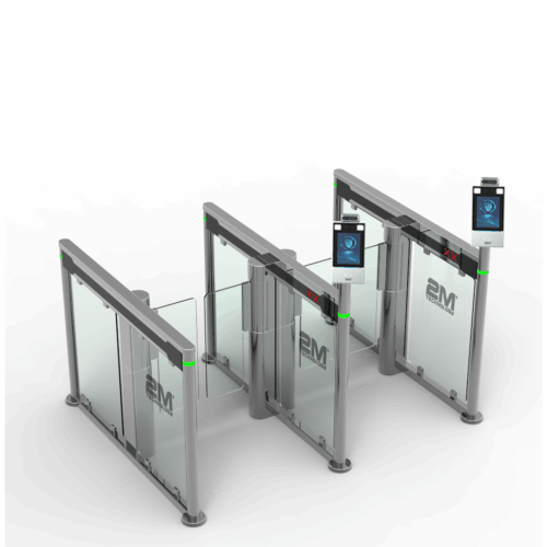 2MGST-1 Face Recognition and Thermal Detection Access Control Swing Turnstile