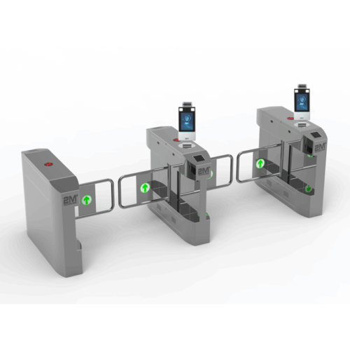 2MMST-6 Face Recognition and Thermal Detection Access Control Swing Turnstile