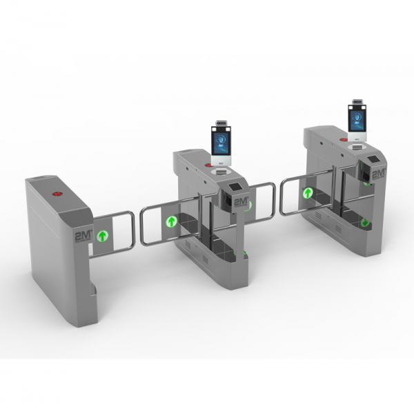 2MMST-6 Face Recognition and Thermal Detection Access Control Swing Turnstile