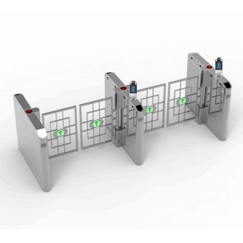 2MMST-4 Face Recognition and Thermal Detection Access Control Swing Turnstile