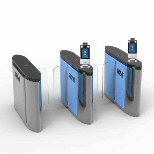 2MRST-9 Face Recognition and Thermal Detection Access Control Retractable Door Turnstile