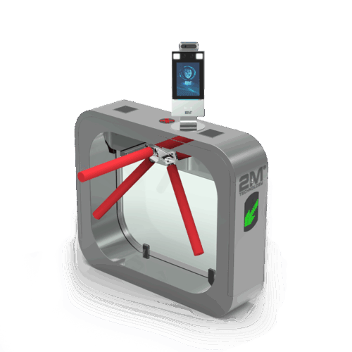 2MTT-8 Face Recognition and Thermal Detection Access Control Vertical Tripod Turnstile Gates