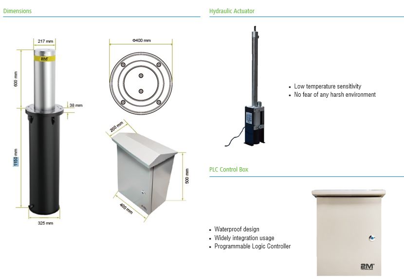 Bollard Dimensions and Accessories