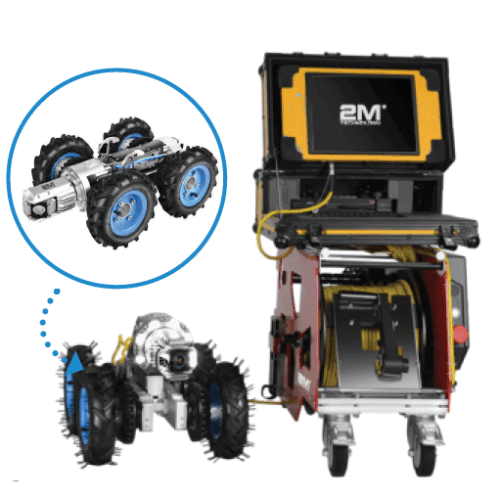 2MRCPTZ-20100 Pipe Inspection Crawler Robot and Underwater CCTV Camera