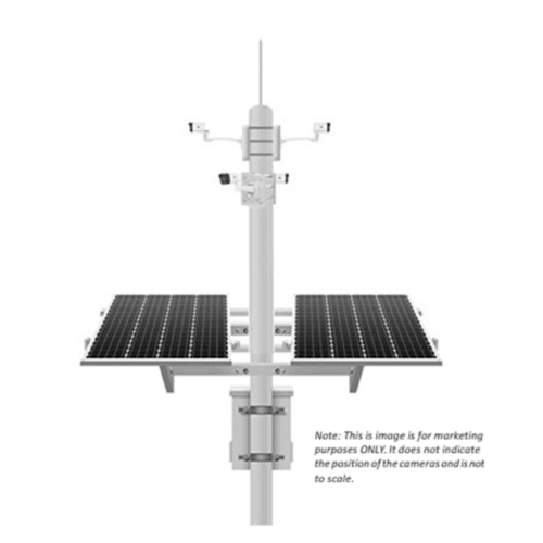 2MS4B-4G5D Solar Solution with 4x 4MP Mini Fixed Bullet Camera, NVR and 4G Router Standby 24hr x5 Days