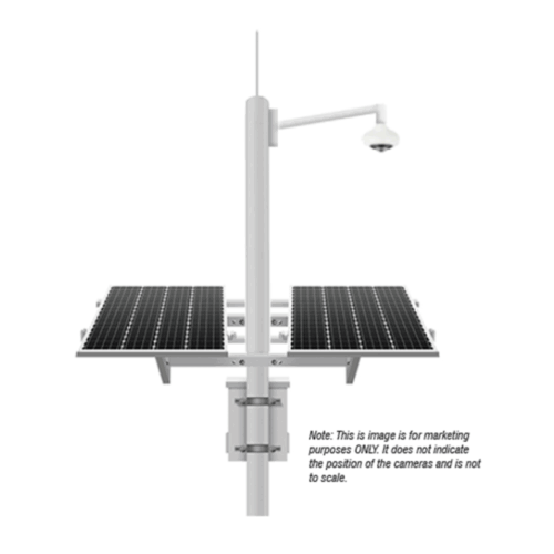 2MS1F-4G5D Solar Solution with a 4K Ultra HD Vandal-resistant Fisheye Camera, NVR and 4G Router Standby 24hr x5 Days