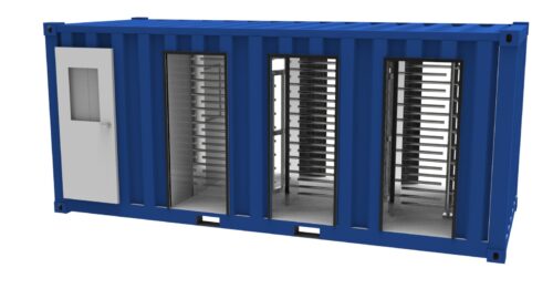 2MFHT-5C Full Height Double Container Access Control Turnstile - Image 2