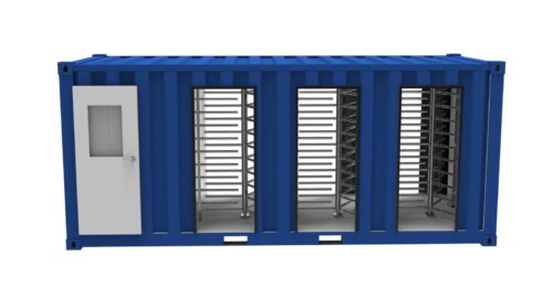 2MFHT-5C Full Height Double Container Access Control Turnstile