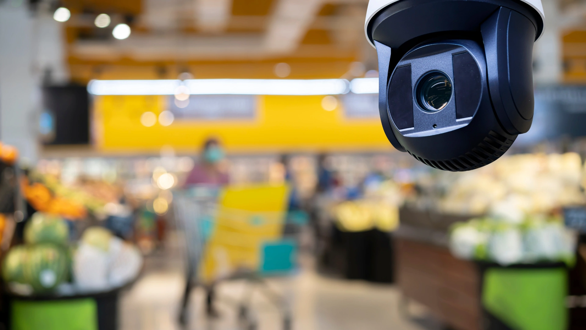 PTZ camera at a grocery store