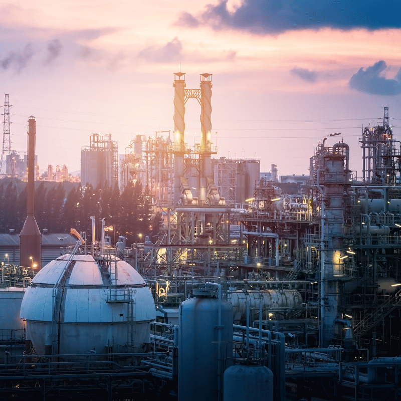 scenic view of a petrochemical facility