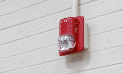 fire alarm with strobe light