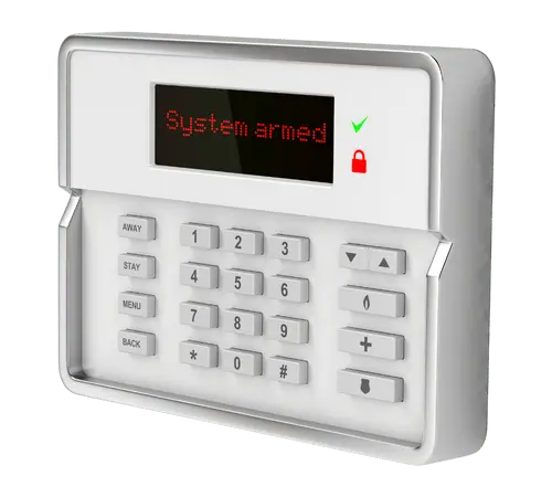 burglar alarm keypad
