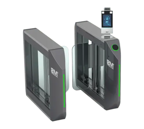 2M Technology glass swing turnstile