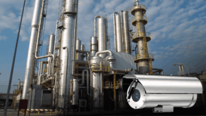 industrial chemical plant with explosion proof camera cloud storage
