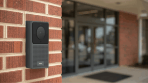 upgrading K-12 school access control systems with Verkada video intercom TD52 at front entrance doors