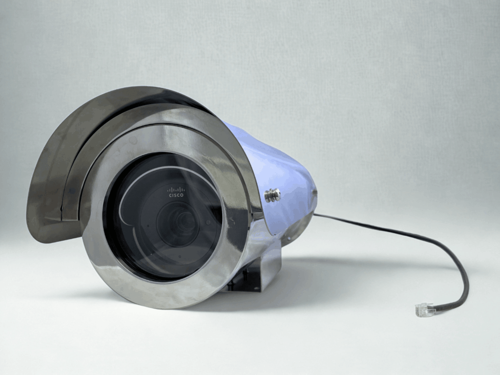 front view of custom Cisco Meraki explosion-proof camera housing for MV53X from 2M Technology