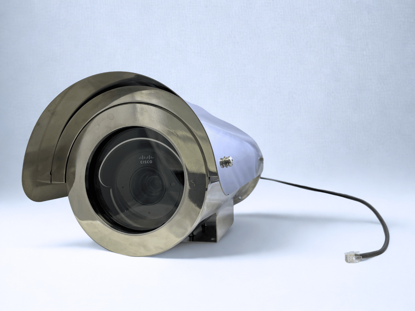 Front view of custom Cisco Meraki explosion-proof camera housing from 2M Technology