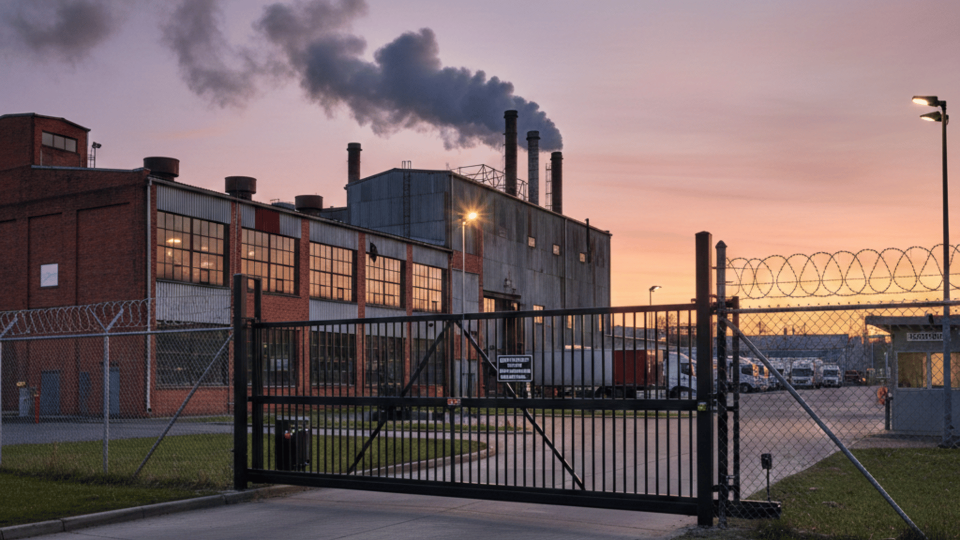 Industrial perimeter security solutions with automatic vehicle barrier/gate