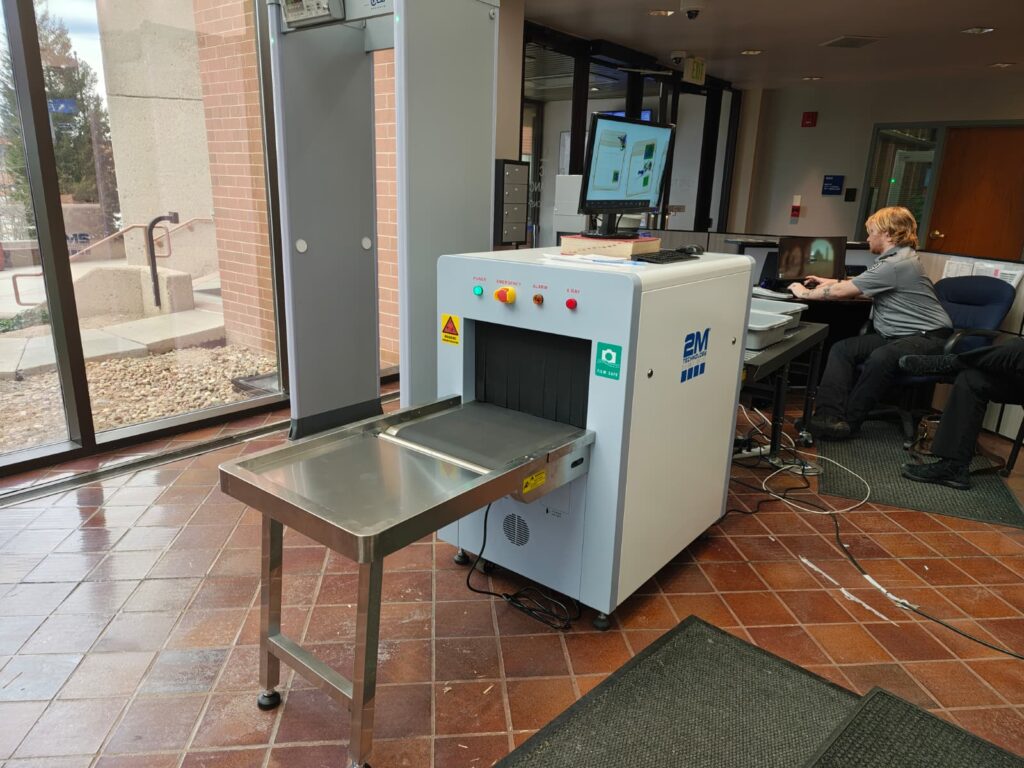 2M Technology X-ray scanner installed inside Thornton Civic Center - City Hall