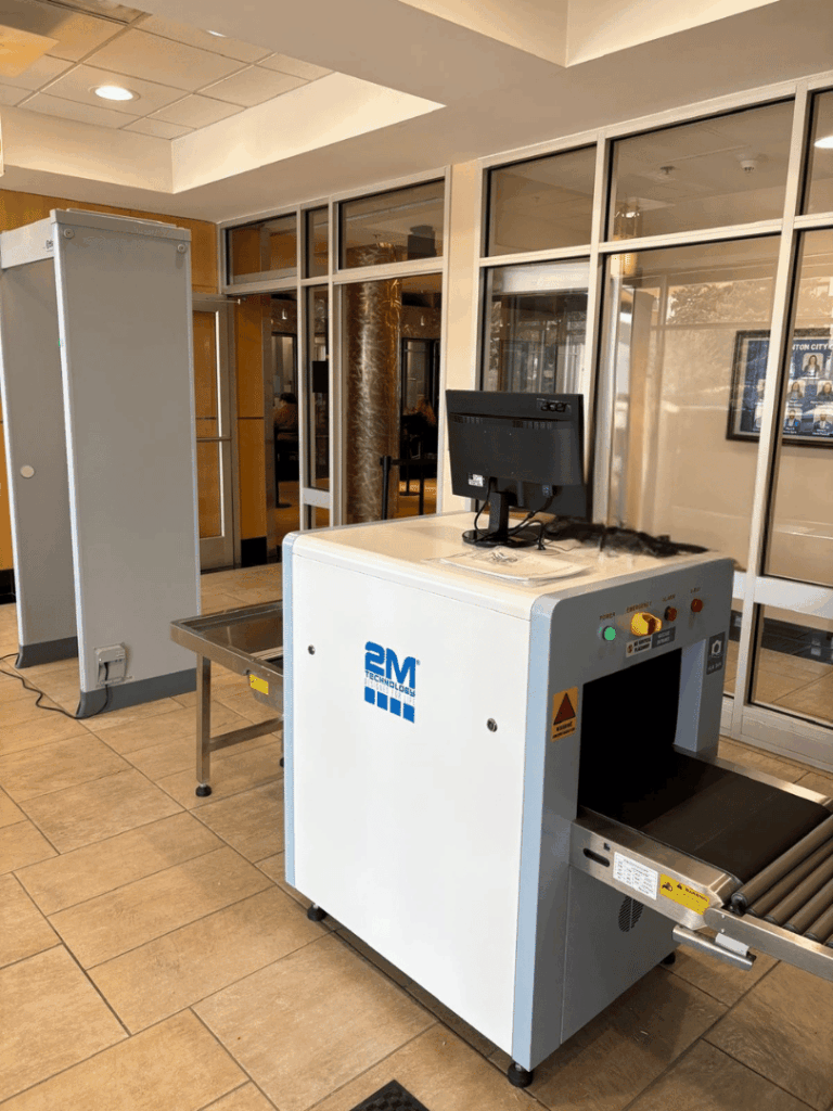 2M Technology X-ray scanner installed inside Thornton Municipal Court in Charles J. Rose Courthouse