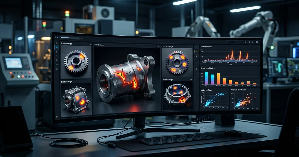 AI anomaly detection industrial inspection -- AI anomaly detection industrial inspection - defect detection dashboard