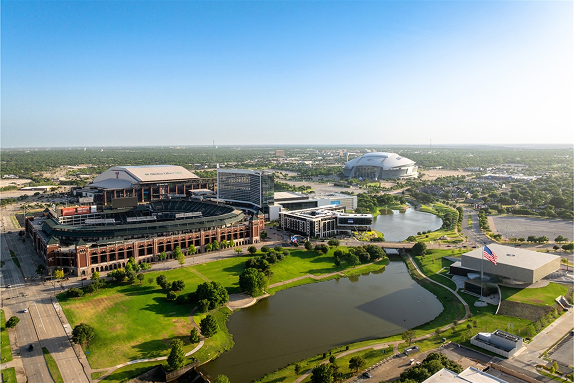 arlington texas articles entertainment district drone