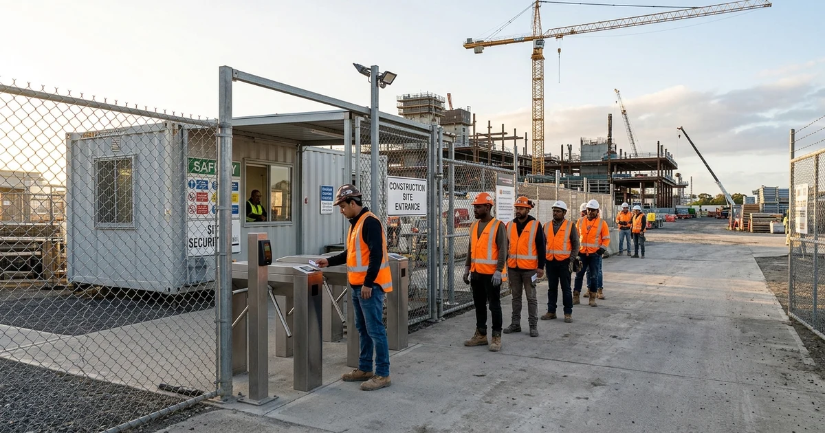 construction site workforce checkpoint - 2M Technology