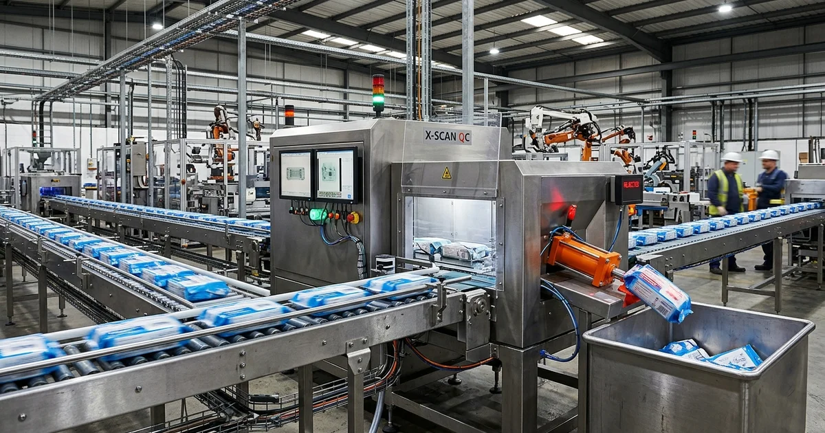 production line conveyor inspection -- Production line conveyor inspection - inline X-ray on manufacturing conveyor