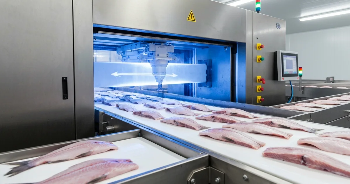 seafood inspection systems -- Seafood X-ray inspection system scanning fish fillets for bone and shell detecti