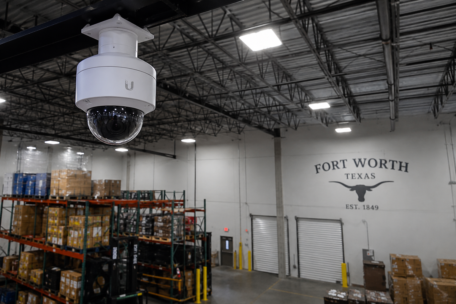 Ubiquiti UniFi installations Fort Worth TX - warehouse security camera by 2M Technology