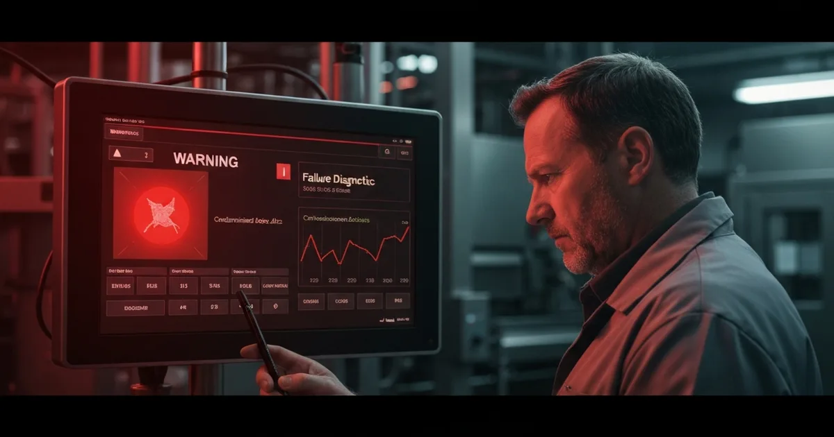 food inspection systems fail -- Food inspection system failure analysis dashboard showing contamination detectio