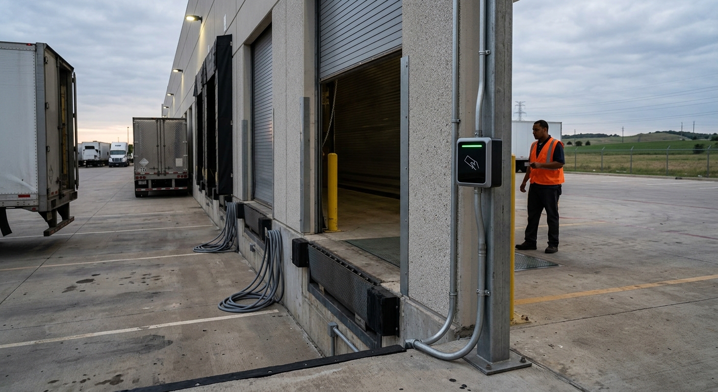 Access control installation Mesquite TX distribution warehouse dock badge reader