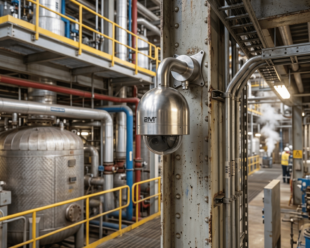 explosion proof ptz camera inside industrial site