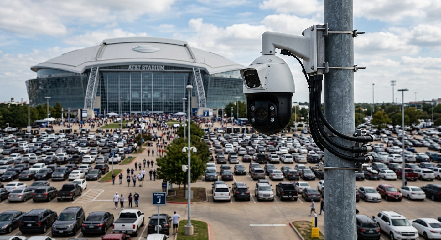 Security camera installation Arlington TX stadium entertainment venue