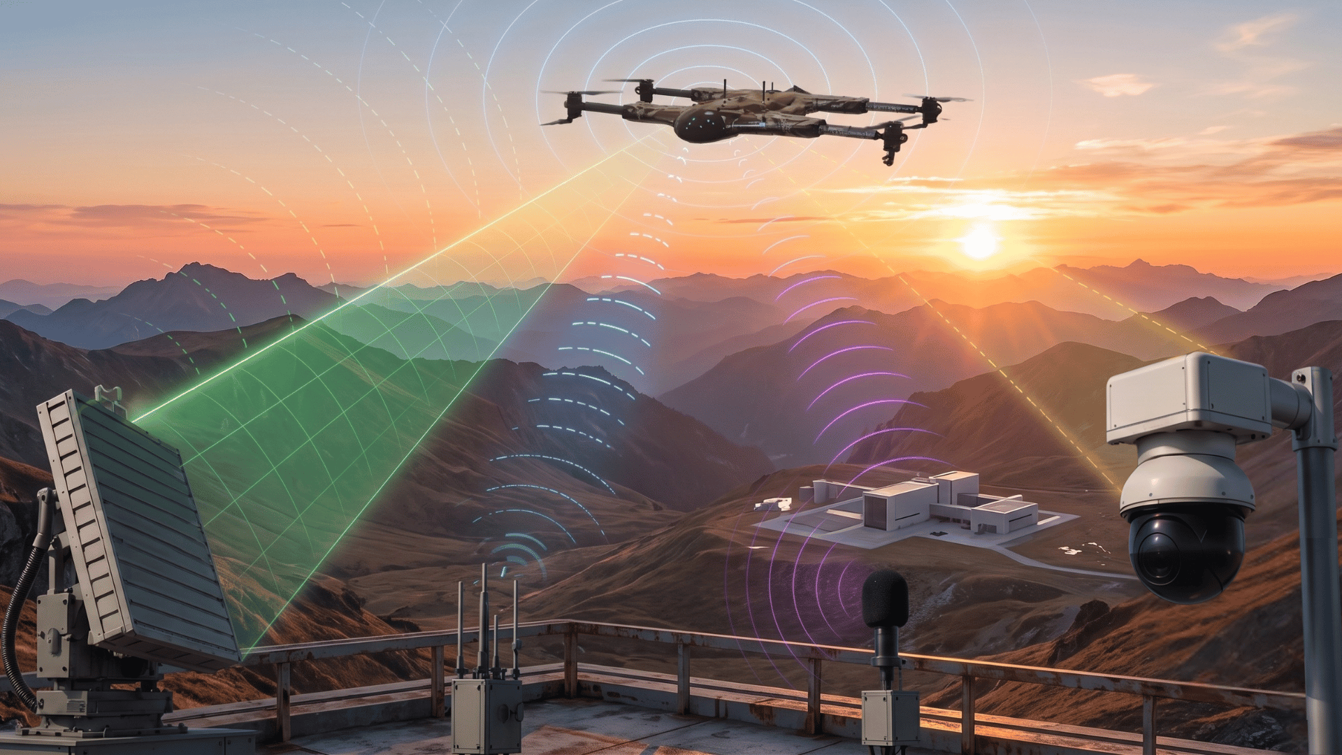 Comparison of four types of anti-drone detection systems: passive RF, radar, optical/thermal, and acoustic