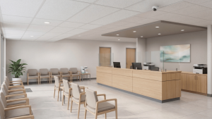 waiting area of a DFW urology medical clinic