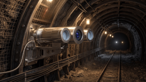 Explosion-proof mining camera mounted inside underground mine